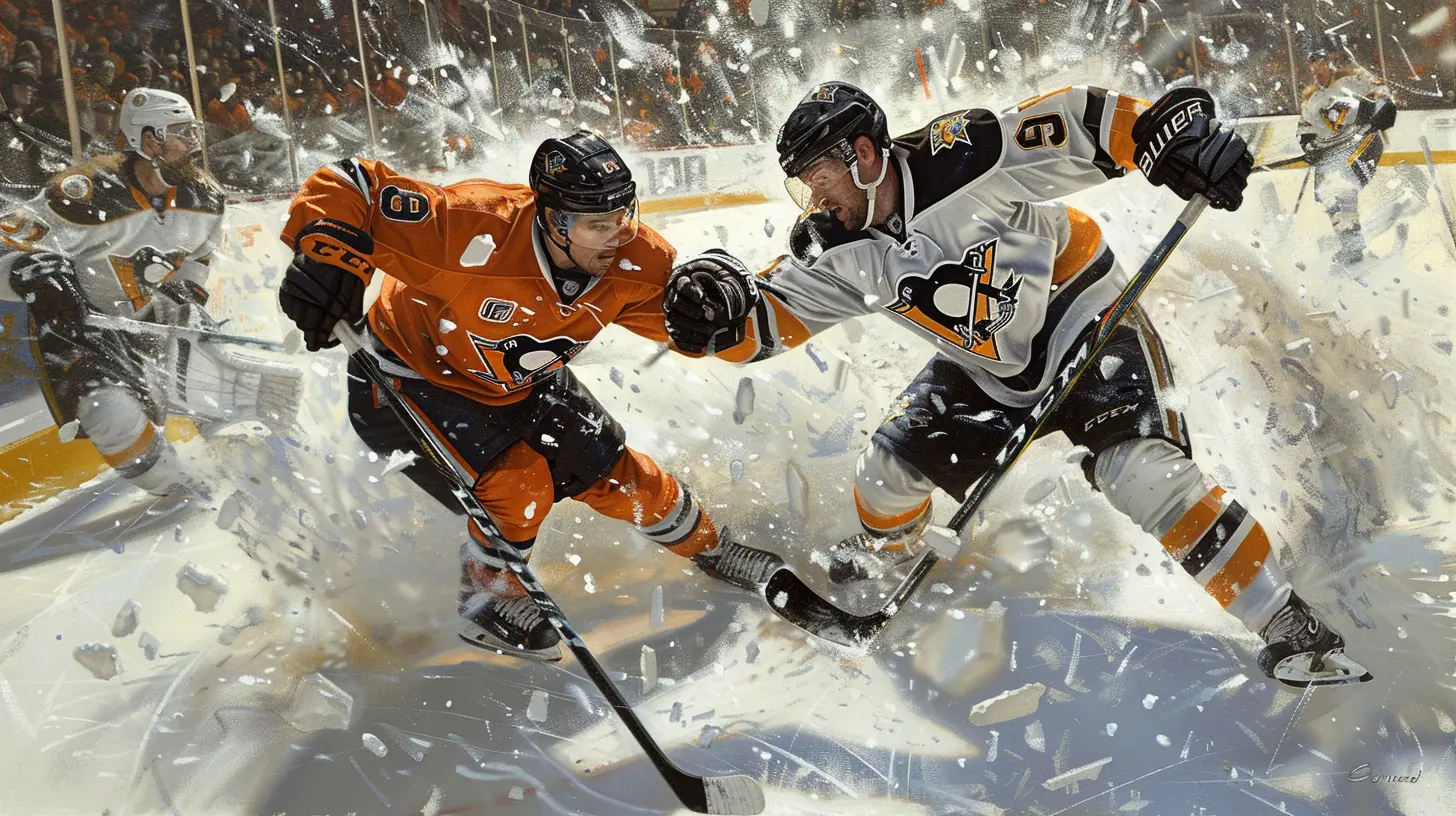 The Clash for the Cup: Penguins vs. Flyers in Hockey