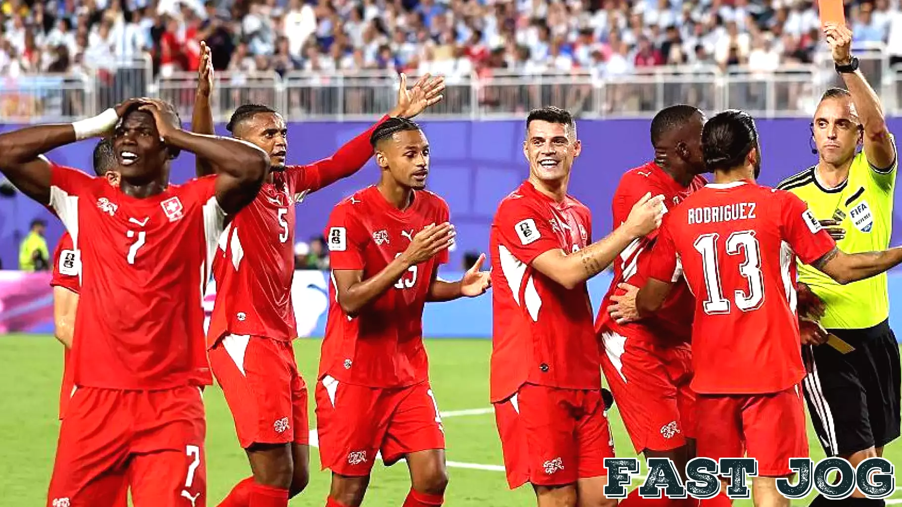 Embolo sent off as result of mistaken identity rule