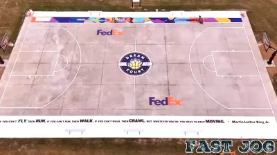 Memphis Grizzlies Restore Basketball Court at Northeast Prep